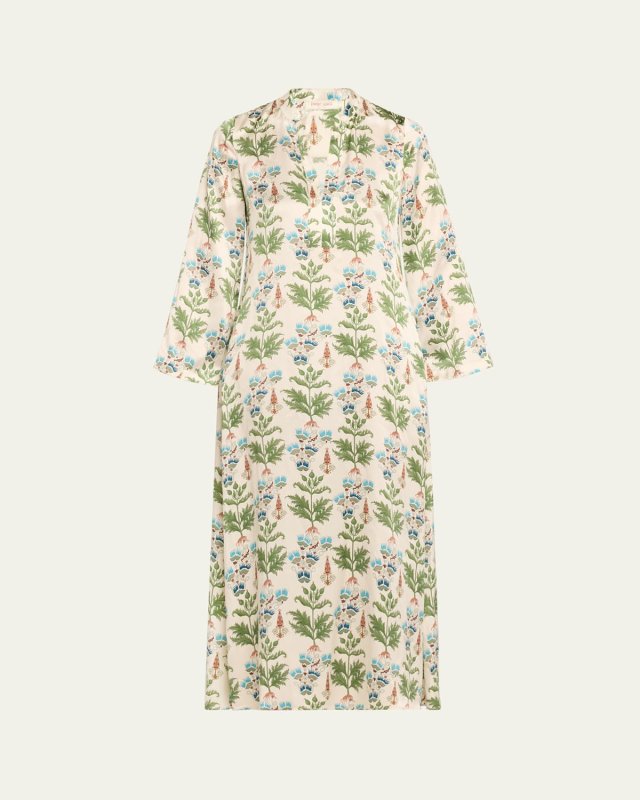Jenna Persian Botanic Silk Dress